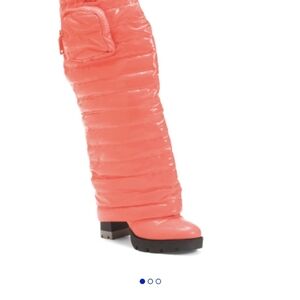 Naturalizer Bright Coral Quilted Winter Boots